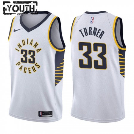 Maillot Basket Enfant Indiana Pacers Myles Turner 33 2022-23 Nike Association Edition Blanc Swingman
